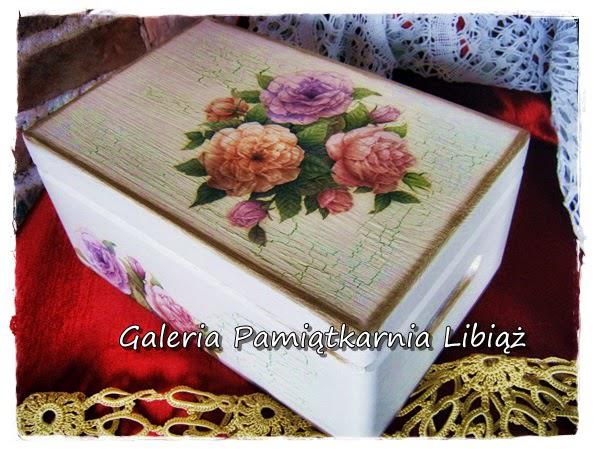 Skrzynia Re Pastelowe Rana Pudeko drewniane z wiekiem Kufer Kwiaty